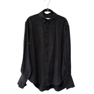 NWT Self Contrast Womens Rumi Cut Out Back Yolk Shirt Black Size S
